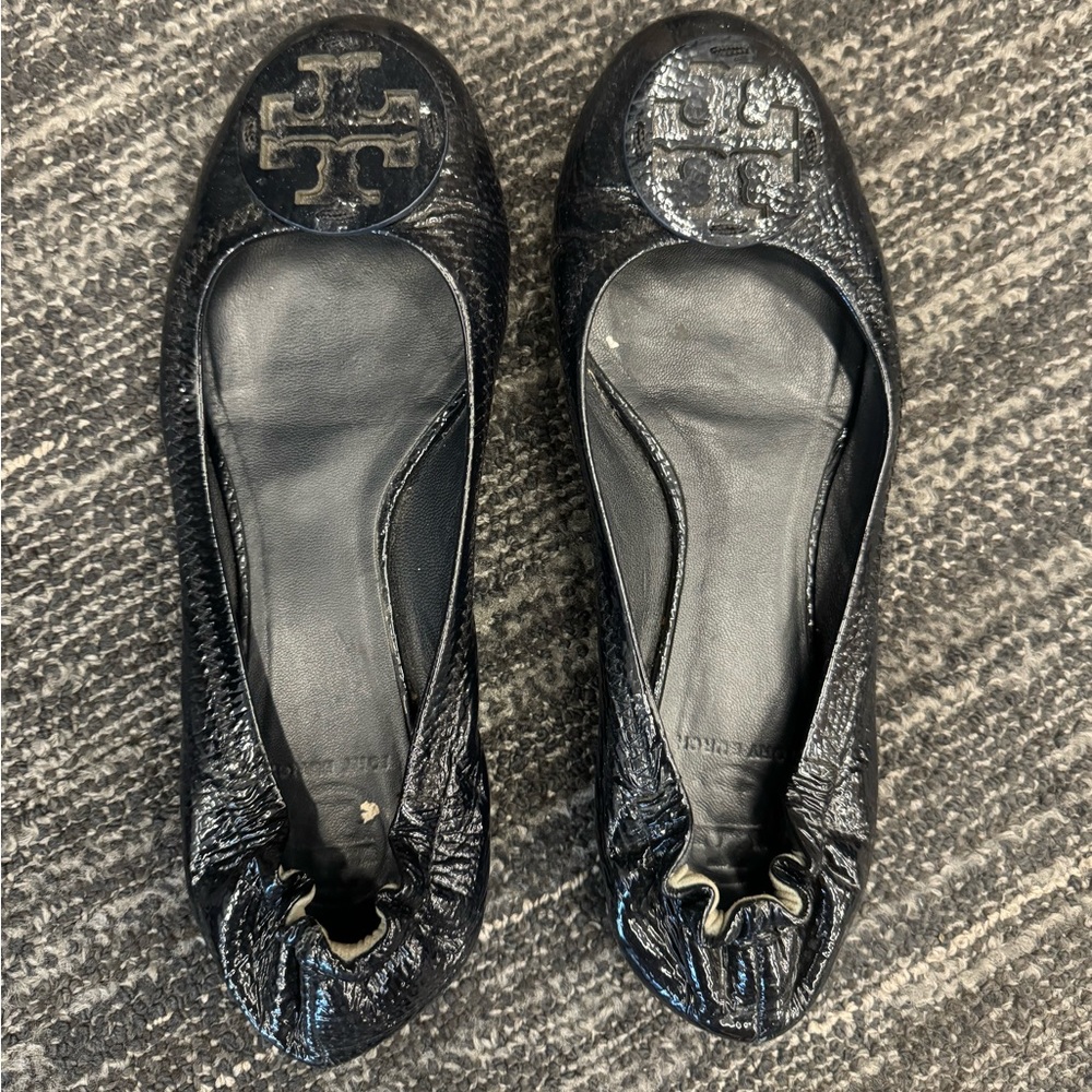 Navy Blue Tory Burch Flats
